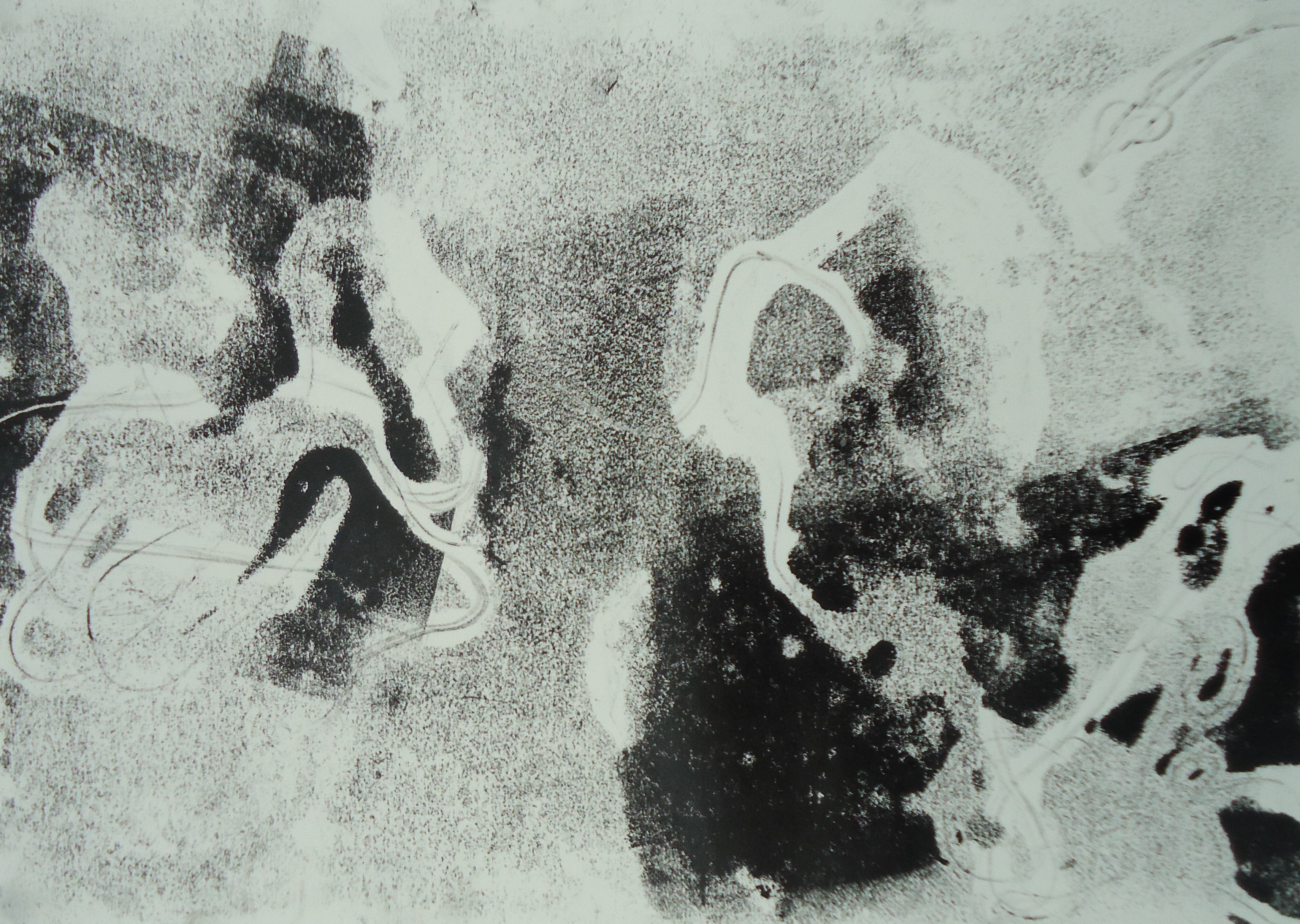 Monoprint made from human hair strand